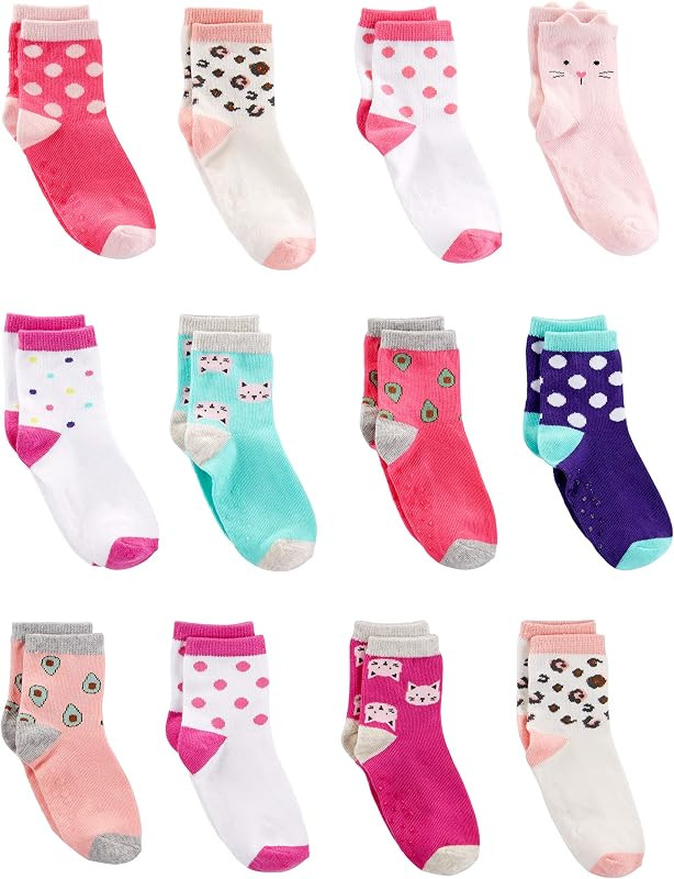 Simple Joys by Carter's Toddlers and Baby Boys' Crew Socks, 12 Pairs | Amazon (US)