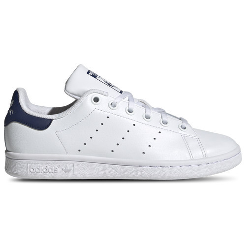 adidas adidas Originals Stan Smith - Boys' Grade School White/White/Dark Blue Size 4.5 | Champs Sports