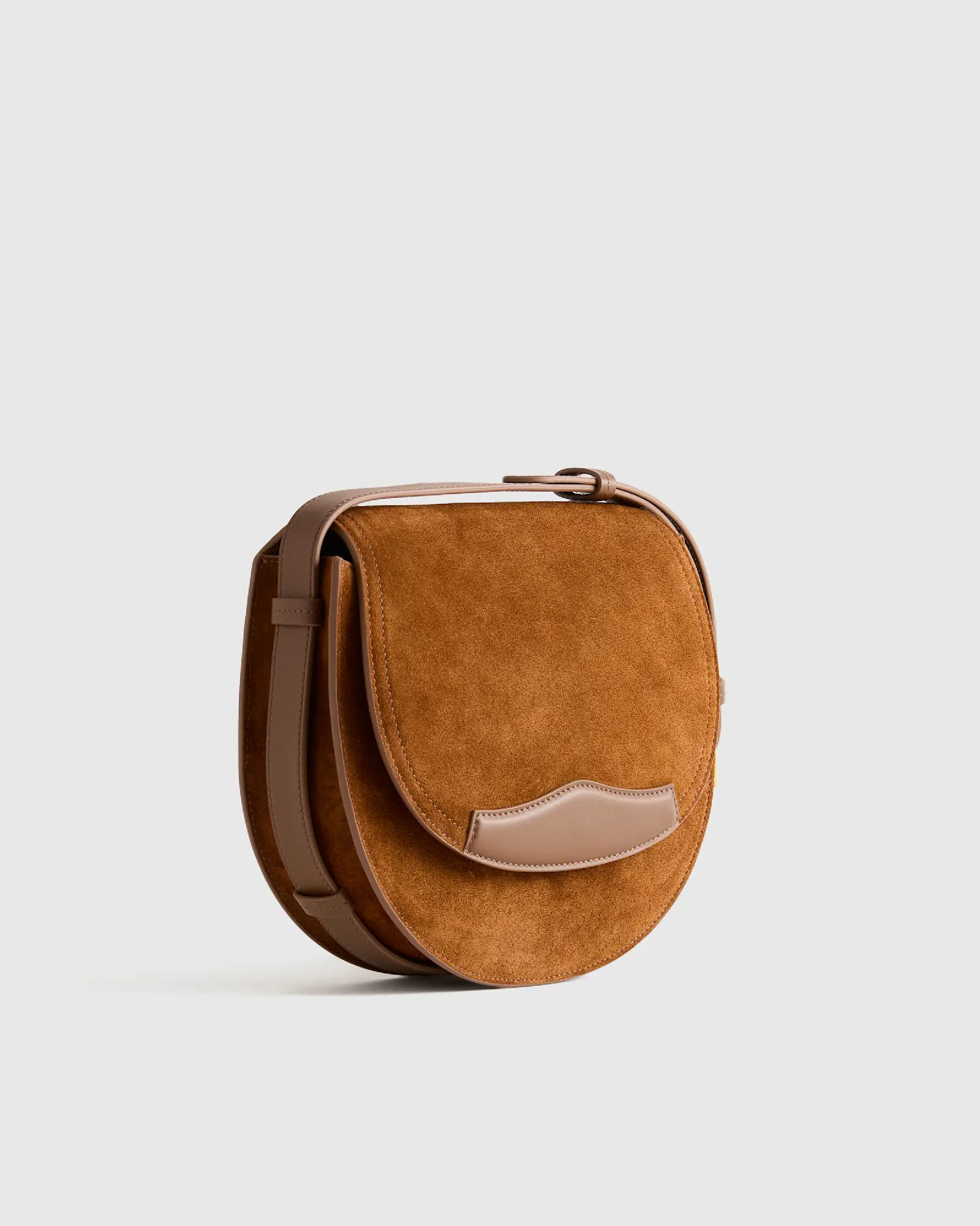 Italian Suede Saddle Bag | Quince