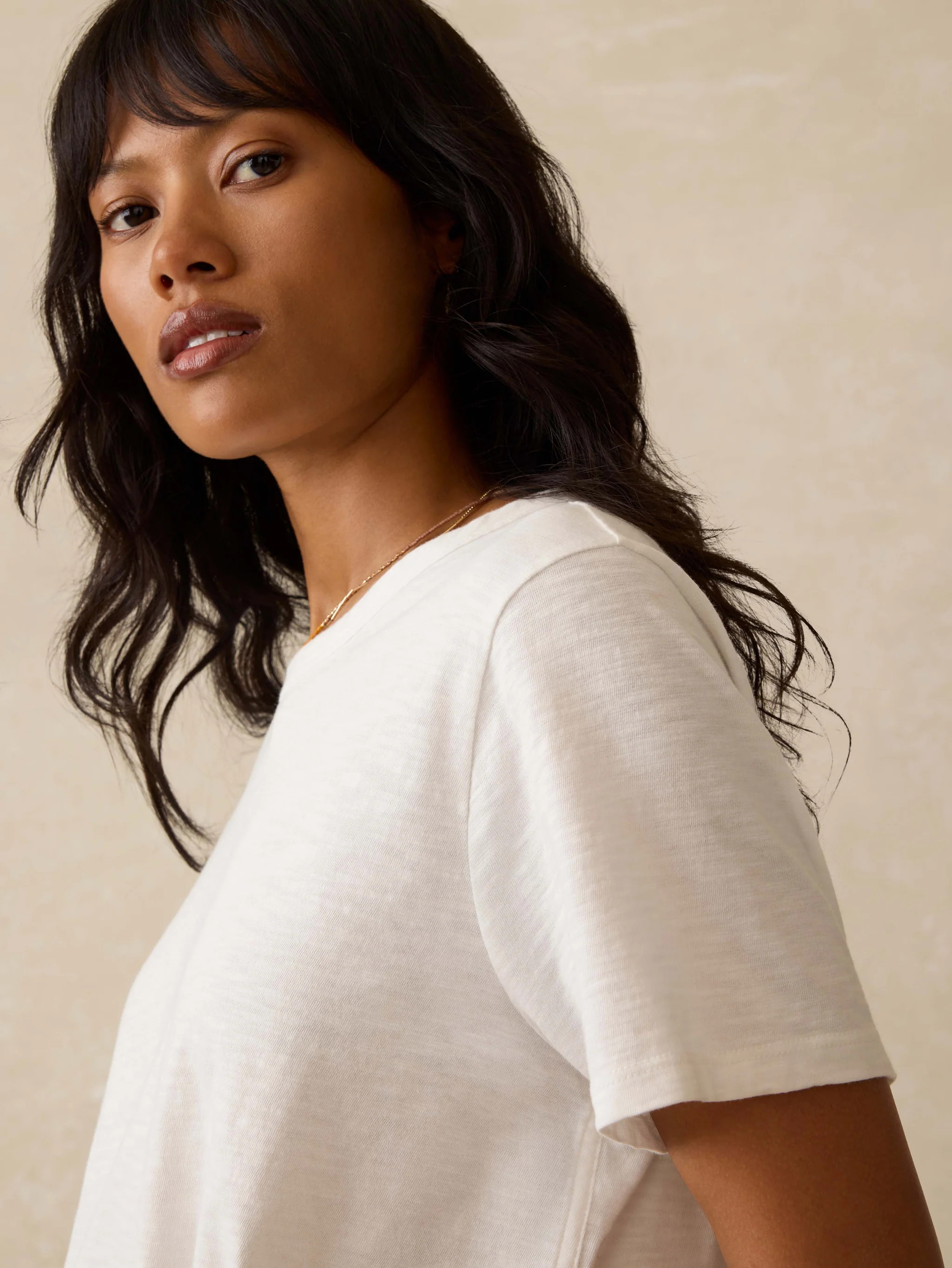 Sunwashed Essential Tee - White | Faherty