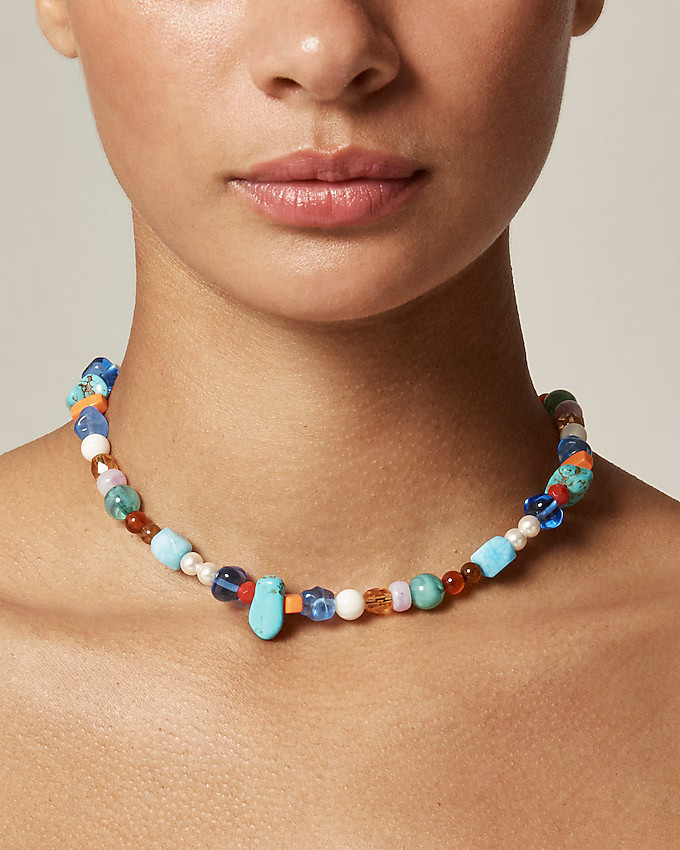 Mixed-bead necklace | J. Crew US