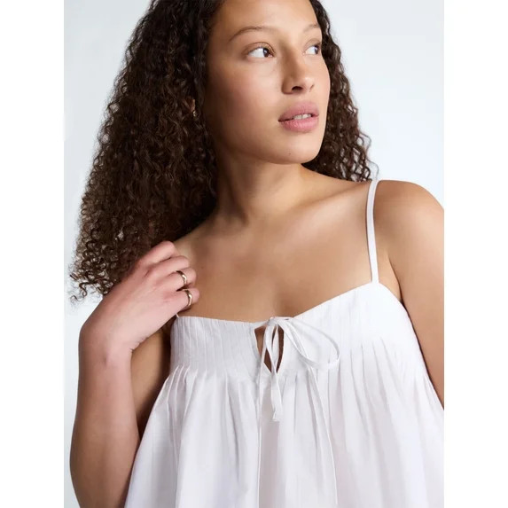 Free Assembly Women's Cotton Pintuck Sleeveless Top, Sizes XS-XXL | Walmart (US)