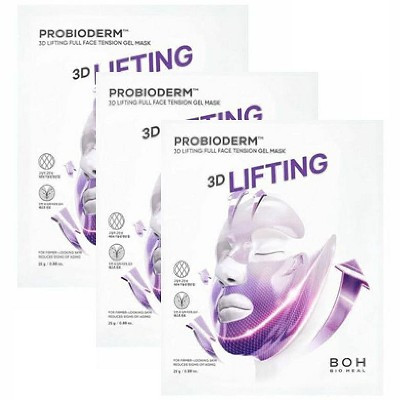 BOH Bio Heal Probioderm 3D Lifting Full Face Tension Gel Mask (Pack of 3 sheets x 0.88 oz each) 8809496775315 Face Sheet Mask | Target