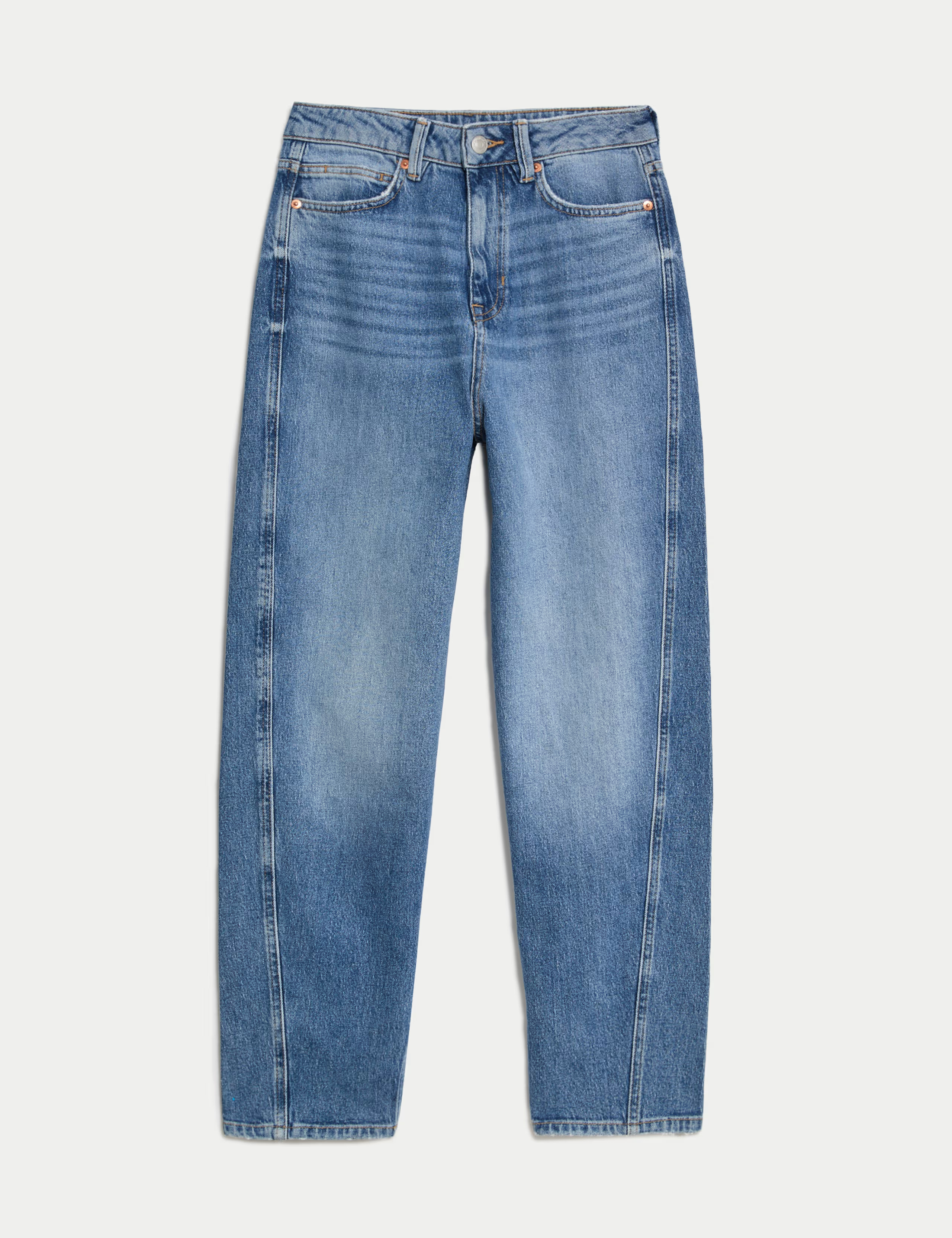 High Waisted Carrot Leg Ankle Grazer Jeans | Marks & Spencer (UK)