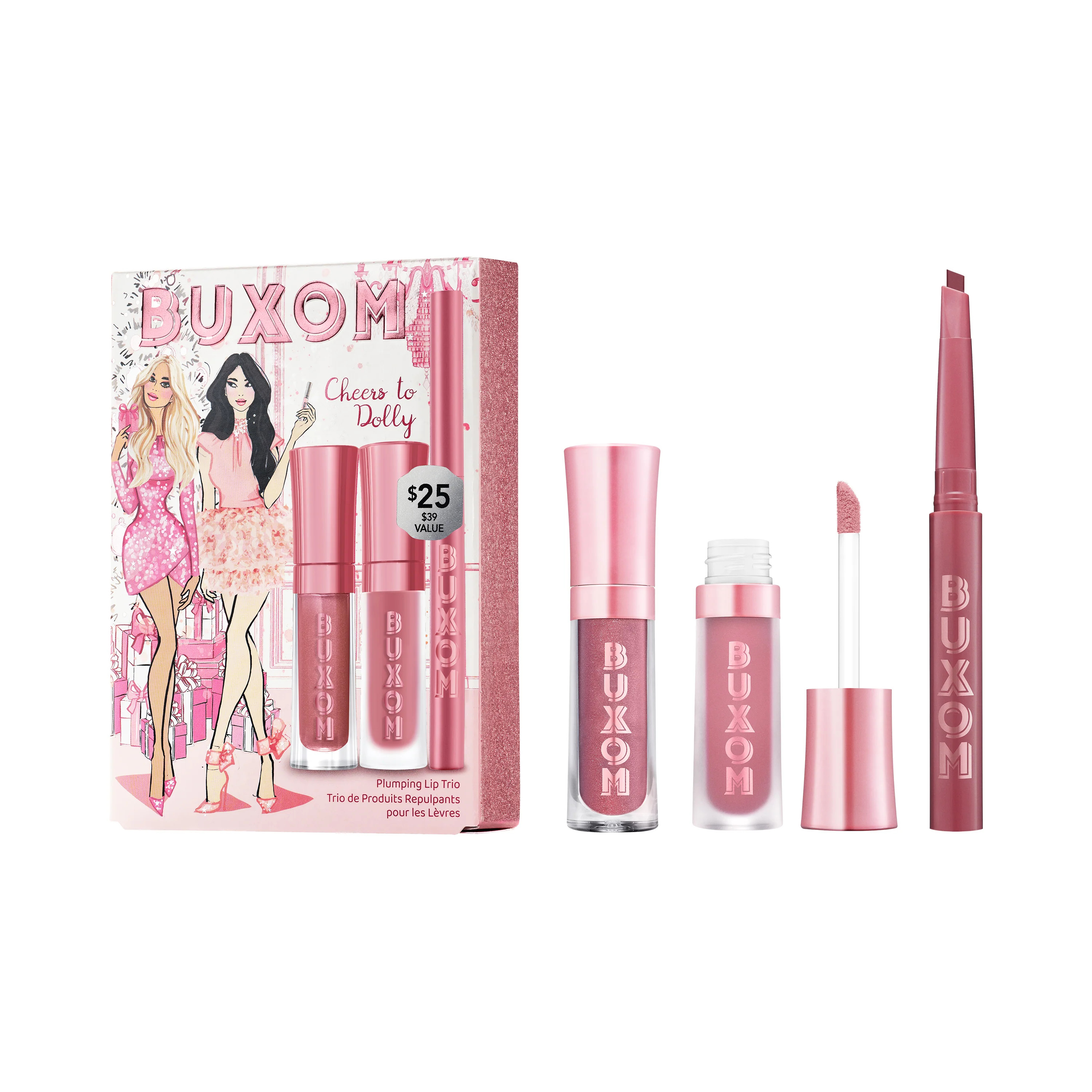 Cheers to Dolly Plumping Lip Gloss & Liner Kit | BUXOM Cosmetics