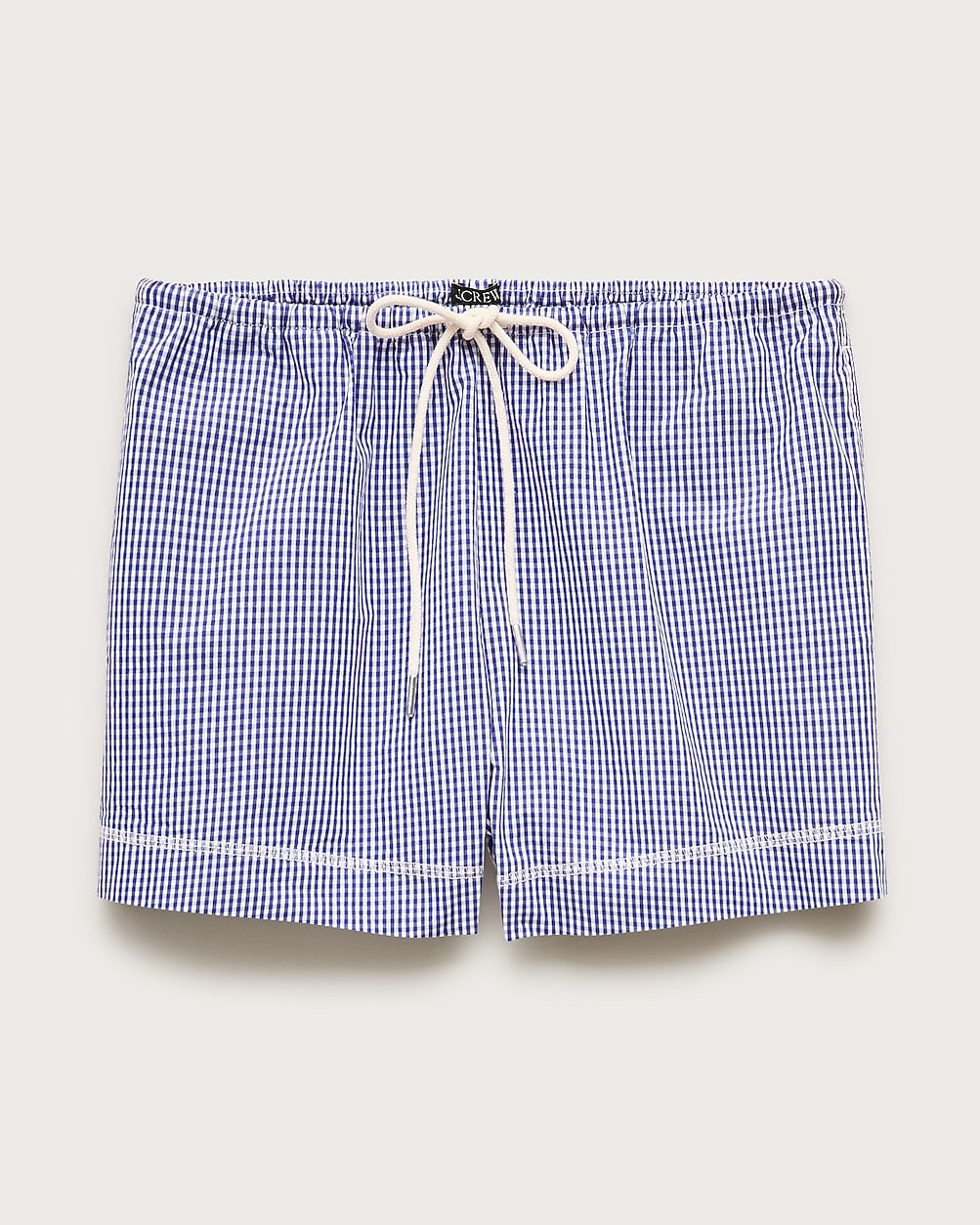 Cruise drawstring short in gingham cotton poplin | J. Crew US