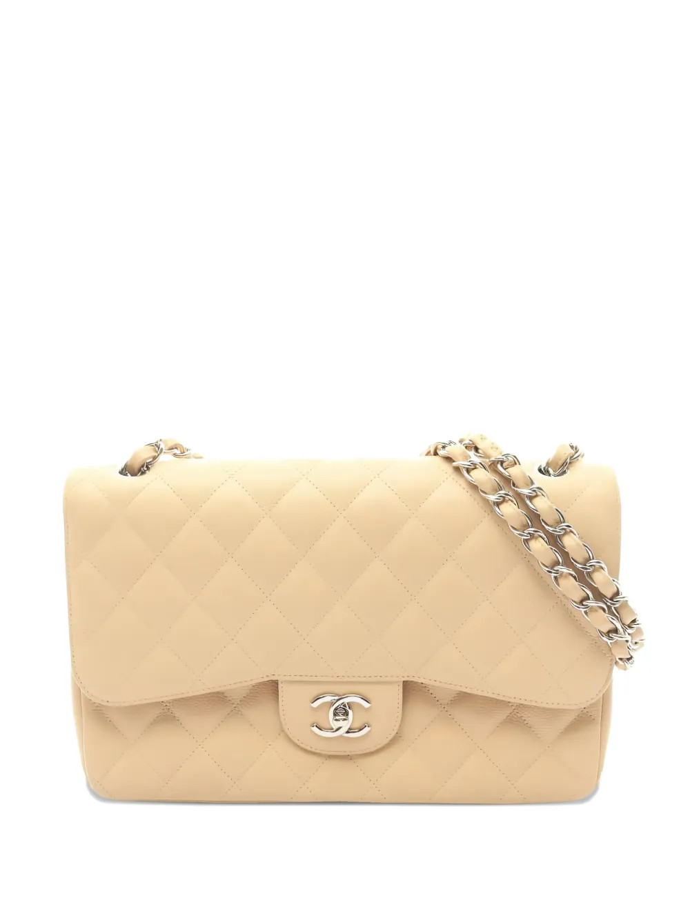 CHANEL Pre-Owned 2010-2011 decamatlassé flap shoulder bag - Neutrals | Farfetch Global