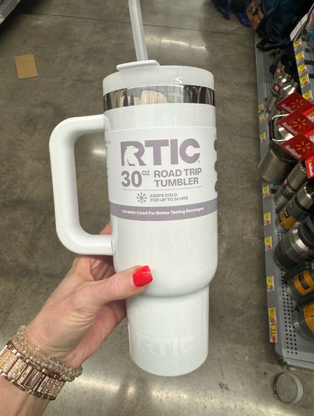 Walmart cup / RTIC 30 oz Ceramic Lined Road Trip Tumbler, Leak-Resistant Straw Lid, White Glitter / gift idea for him or her 

#LTKSaleAlert #LTKOver40 #LTKFindsUnder50