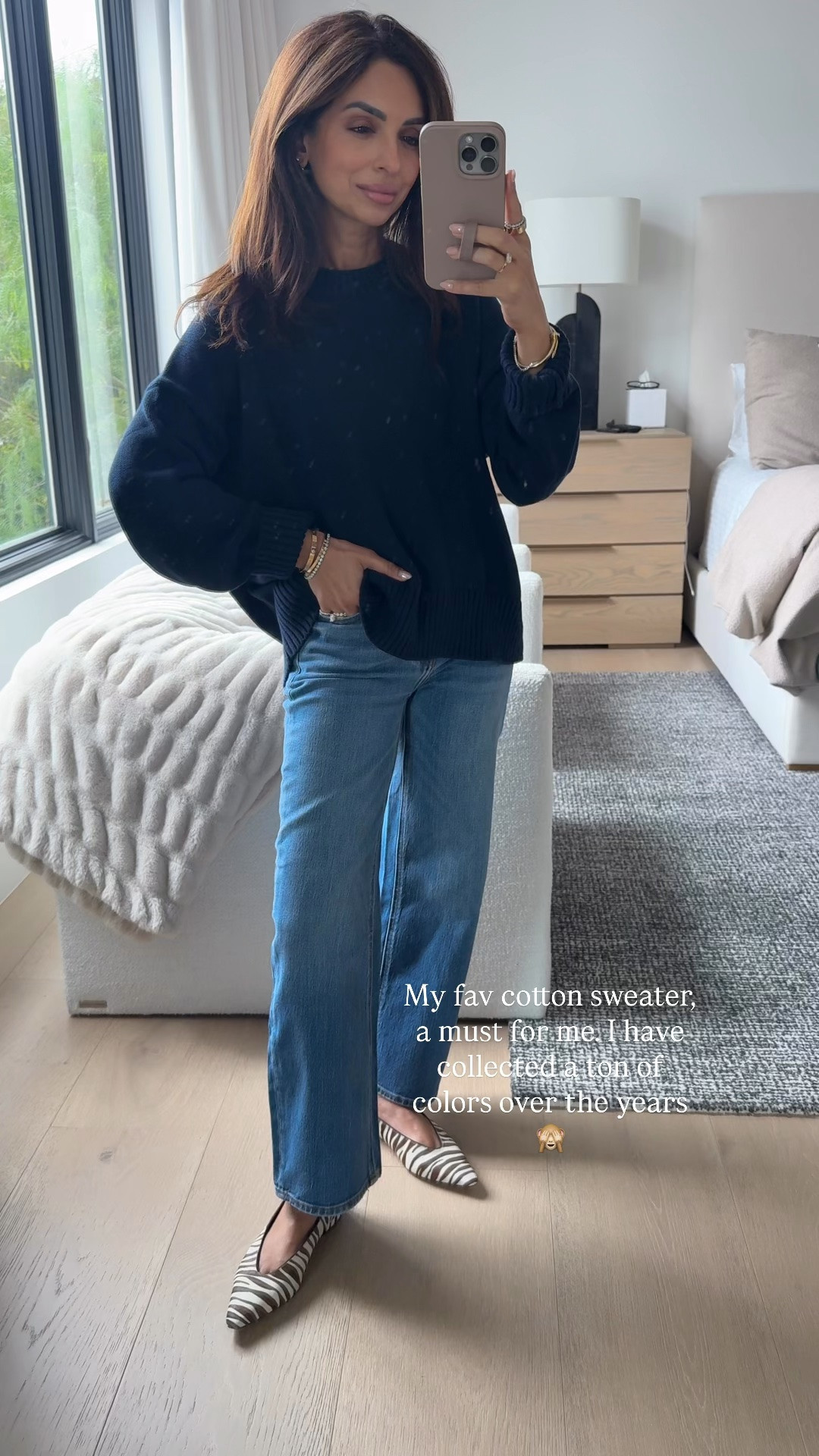 Wearing an xs in cotton sweater and 24 extra short in denim for size reference

#LTKPetite #LTKOver40 #LTKootd