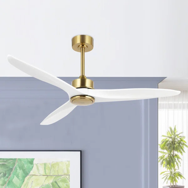 Buchhi 52" Solid Wood 3-Blade Propeller Ceiling Fan with Remote | Wayfair North America