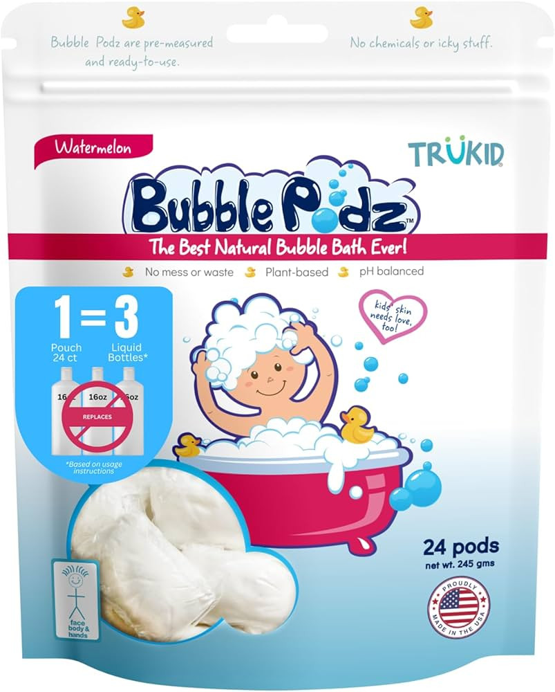 TruKid Bubble Podz Bubble Bath for Baby & Kids, Gentle Refreshing Bath Bomb for Sensitive Skin, p... | Amazon (US)