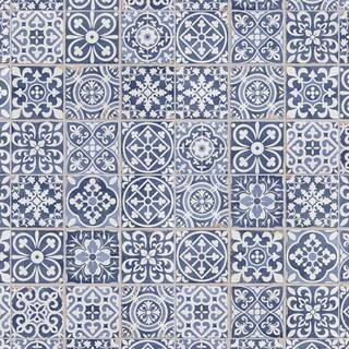 Merola Tile Faenza Azul Encaustic 13 in. x 13 in. Ceramic Floor and Wall Tile (1.17 sq. ft./Each)... | The Home Depot