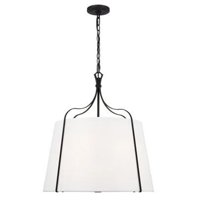 Visual Comfort Studio Leander Smith Steel Hanging Shade Pendant - Large | Kathy Kuo Home