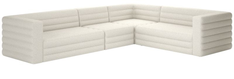 Strato 4-Piece Boucle Sectional Sofa + Reviews | CB2 | CB2