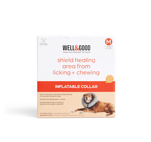 Well & Good Inflatable Collar for Dogs and Cats, Medium | Petco