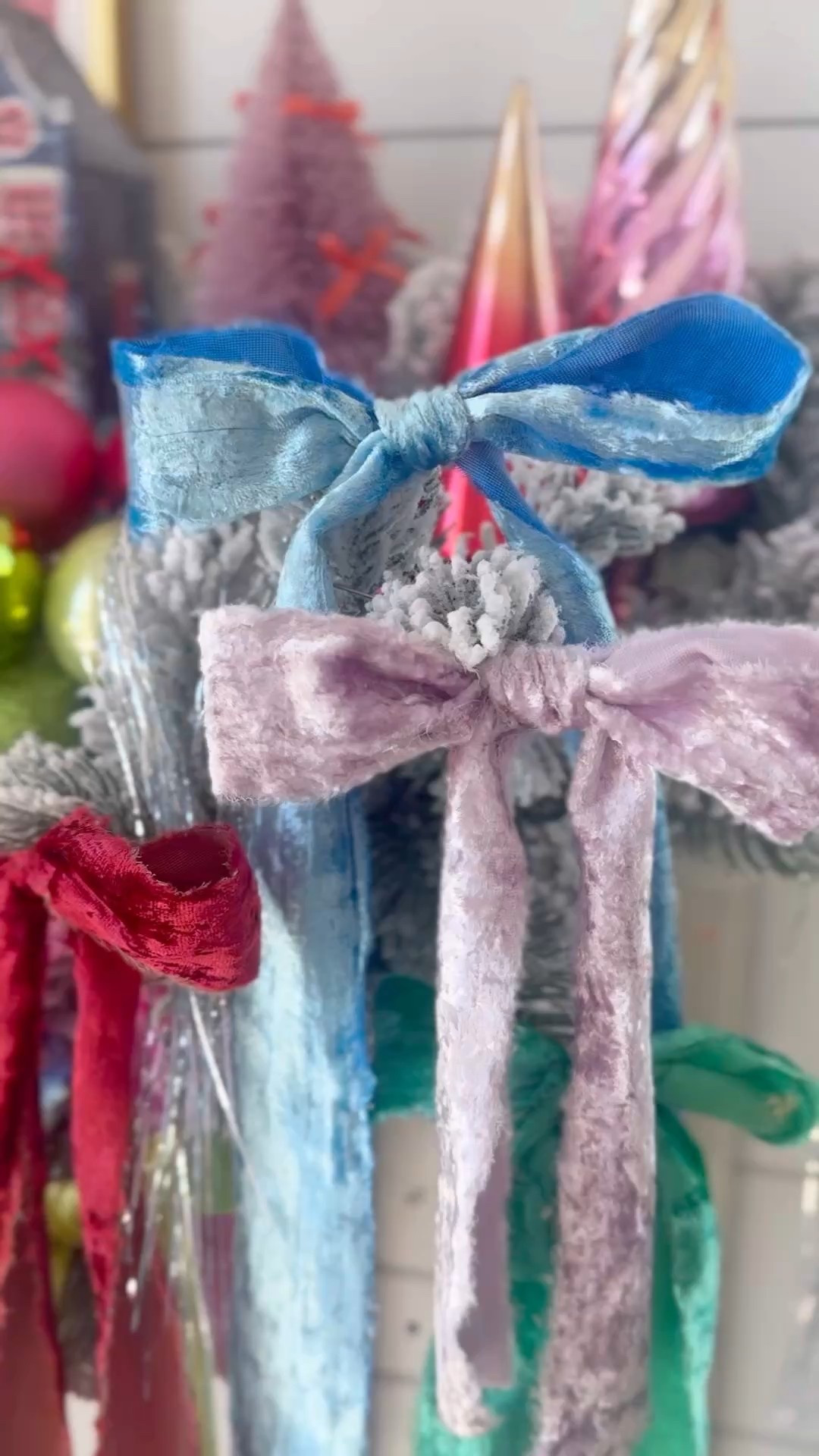 Last year for Christmas in the Country Peony studio I went for a colorful and vintage inspired mantel and tree. 

The number question I got was where did I get my bows!So today I want to answer that! I used Anthropologie’s fabulous velvet ribbon to make them. 

Let me show you how: Make a large loop, then wrap the same ribbon around and use your thumb to create a small loop. Bring the ribbon through the small loop. Adjust until you are happy with the bow. 

I loved using all of Anthropologie’s vibrant colors to make my festive tree!

Then, I attached the bow back to a bobby pin and attached it to the tree and garland. Such a fun and easy hack to keep the bows in place!

I hope this was helpful and I hope you feel inspired to decorate in a way that brings you joy this Christmas!

Stay tuned to see how I incorporate them in this year’s Christmas decorations!

#christmas #christmasdiy #colorfulchristmas #diychristmas #maximalist #bows #christmasbows 

#LTKHome #LTKHoliday #LTKSeasonal