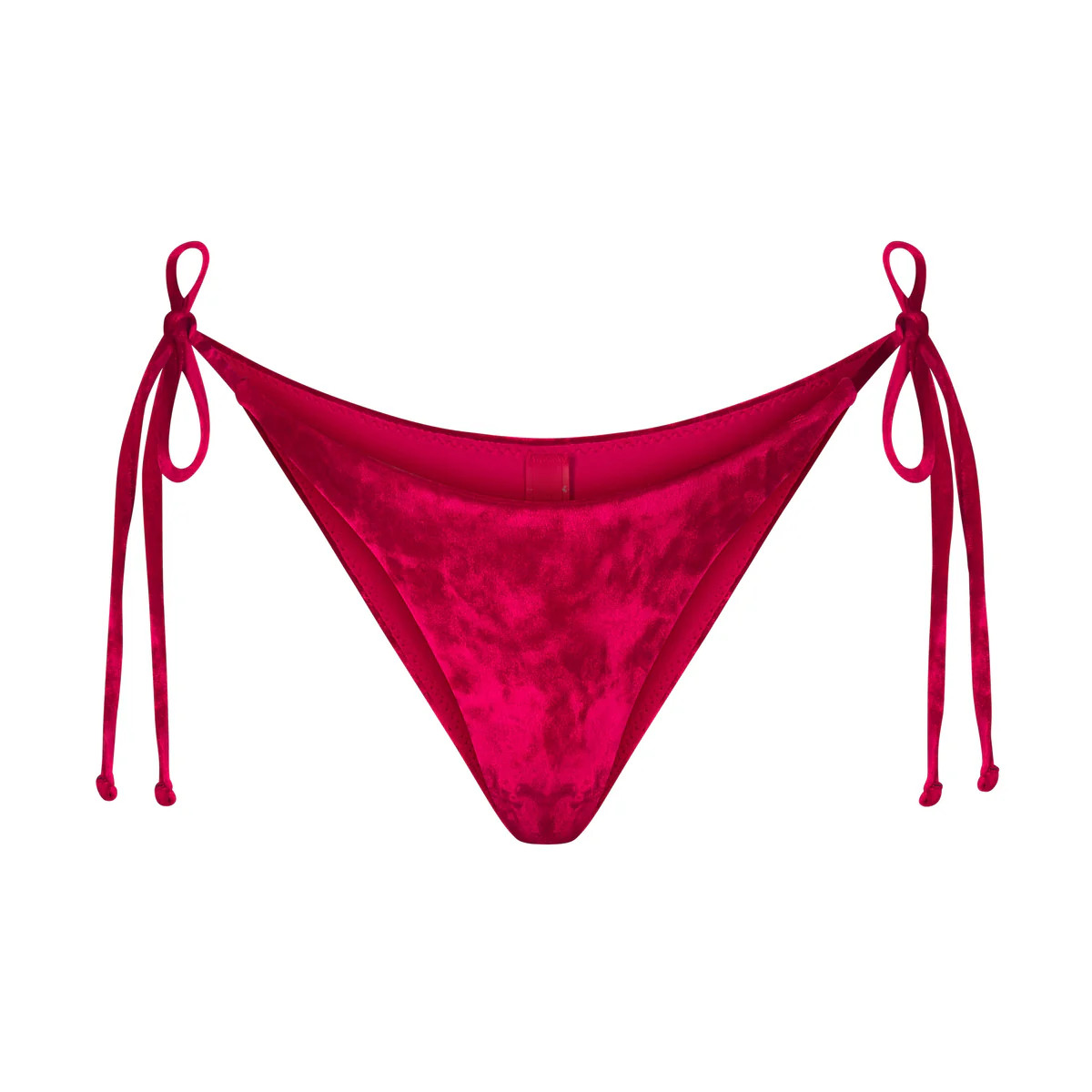 CRUSHED VELVET TIE BIKINI BOTTOM | SKIMS (US)