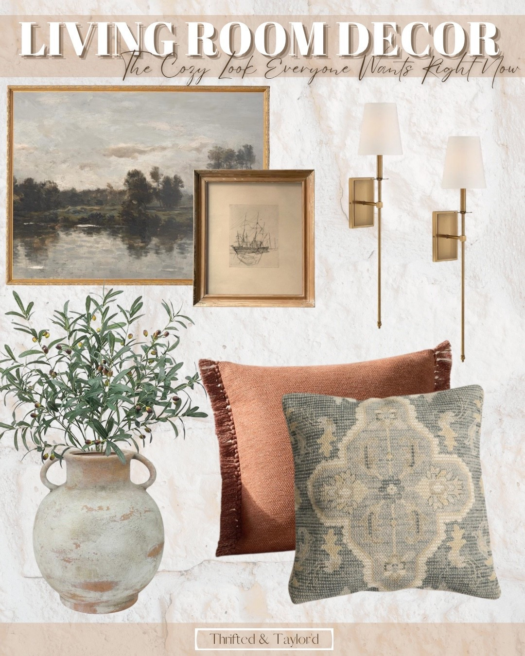 If you’ve been wanting your living room to feel warmer, softer, and a little more collected, these are the kinds of pieces that make such a difference. I pulled together a mix of vintage-inspired art, warm brass lighting, cozy throw pillows, and timeless accents that help a space feel layered without feeling cluttered. It’s an easy way to refresh your home with pieces that feel lived-in and elevated at the same time. Everything is linked below.

#LTKHome