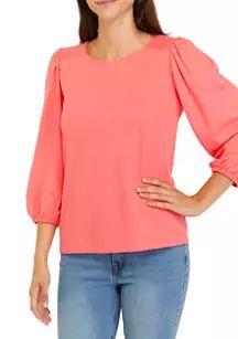 Women's 3/4 Blouson Sleeve Top | Belk