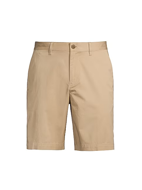 Washed Flat Front Shorts | Saks Fifth Avenue