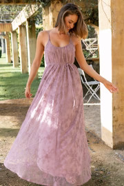 Jenny Lace Maxi Dress - Mauve | Petal & Pup (US)
