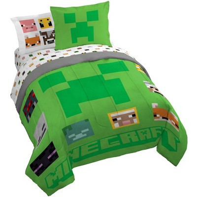 Sunny Side Up Minecraft Creeper Bed Set with Sham | Target