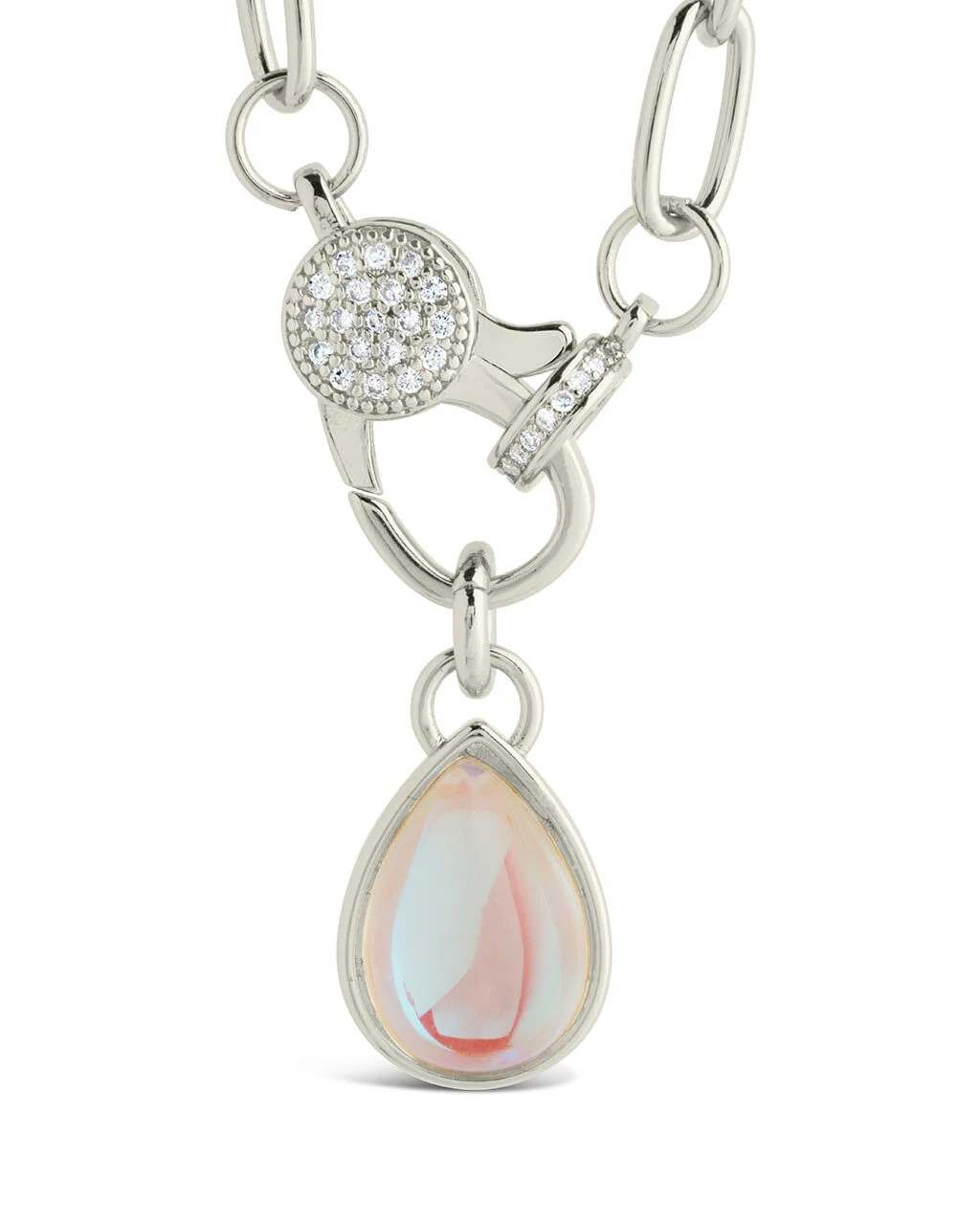 Tay Moonstone Charm Chain Necklace | Sterling Forever