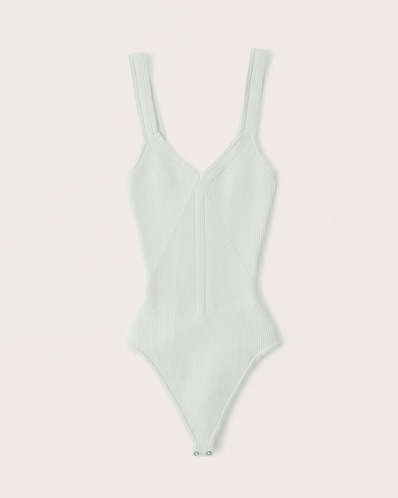 Elevated Knit V-Neck Bodysuit | Abercrombie & Fitch (US)