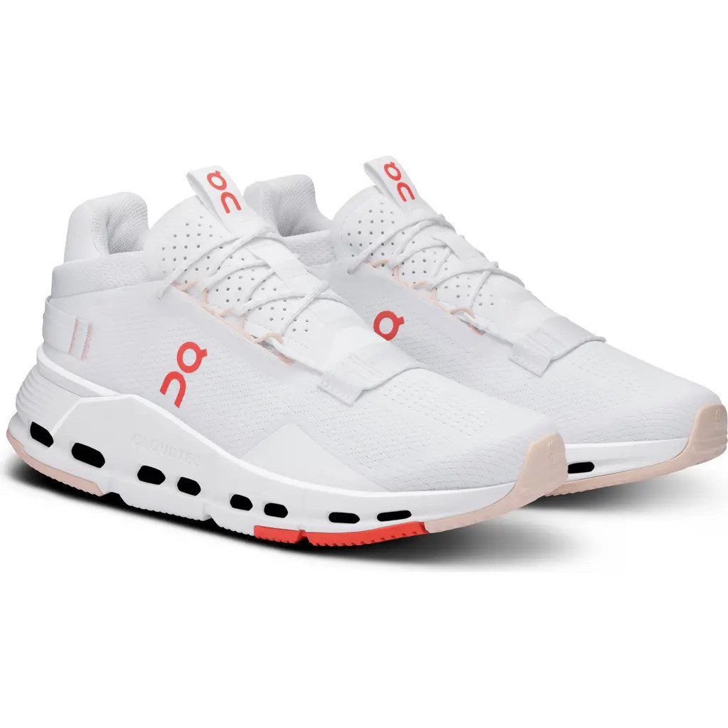 On Cloudnova 2 Sneaker in White/Flame at Nordstrom, Size 10.5 | Nordstrom