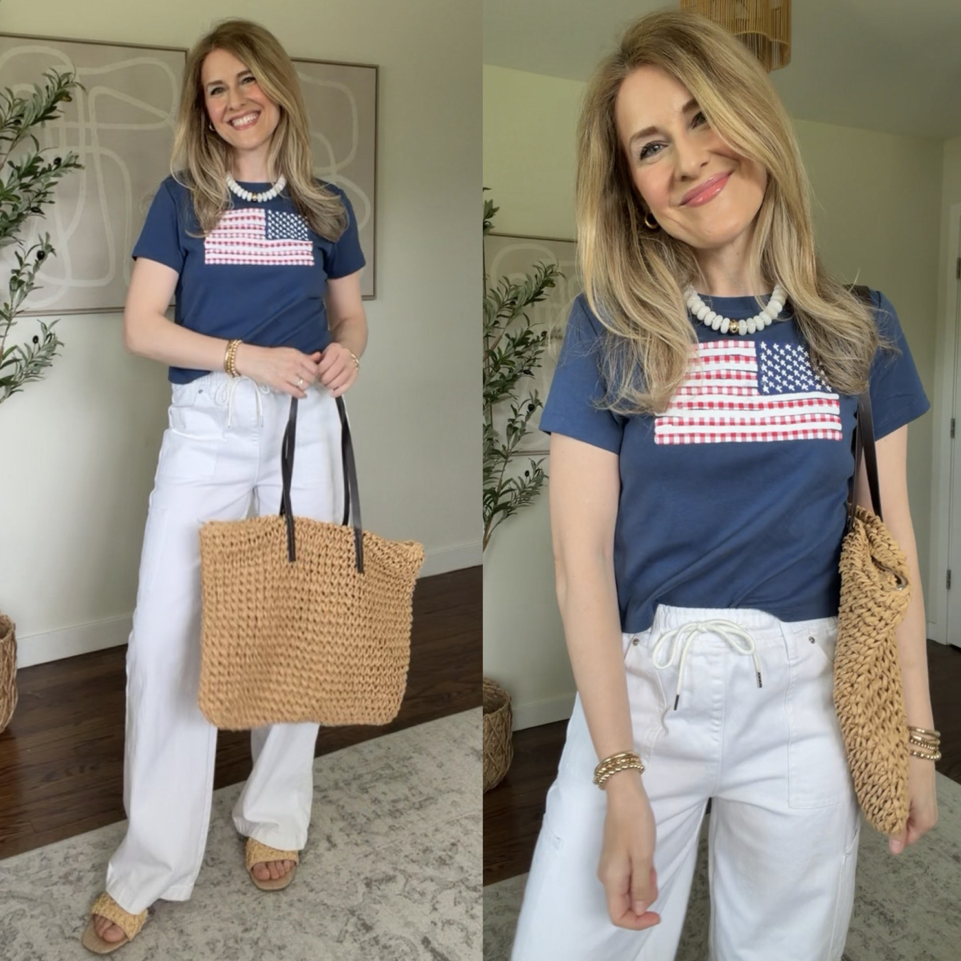 4th of July outfit idea with this USA American flag T-shirt, I’m in the xl. Size medium jeans. #walmartfashion