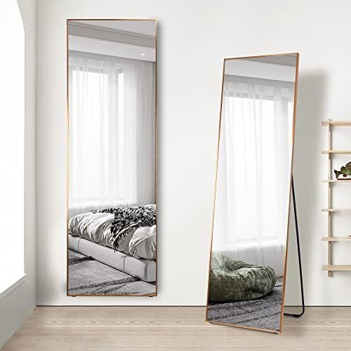 LVSOMT Full Length Floor Mirror, Free Standing Body Mirror, Wall Mounted Hanging Mirror, Large Dr... | Amazon (US)