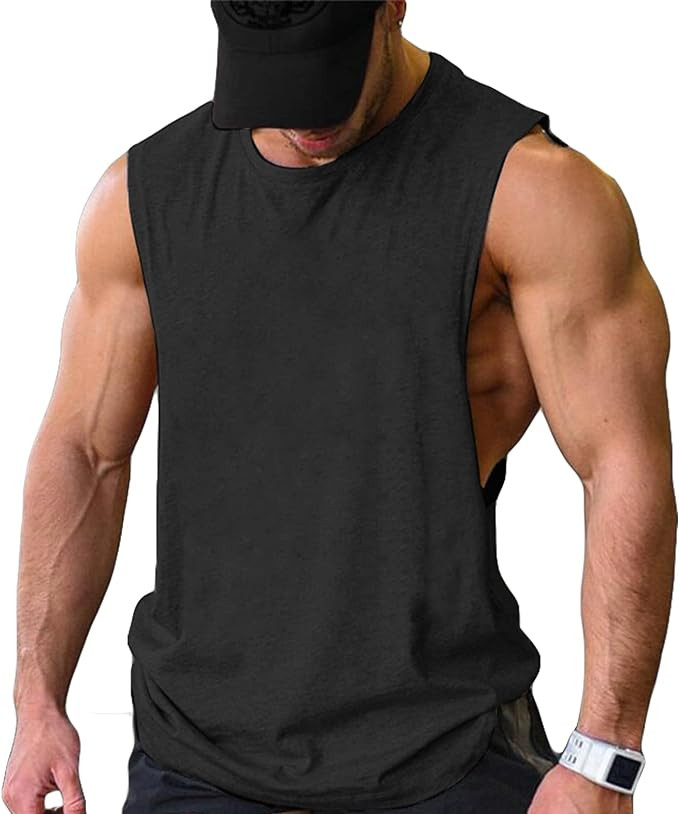 COOFANDY Men Workout Tank Top 2 Pack Gym Bodybuilding Sleeveless Muscle T Shirts | Amazon (US)