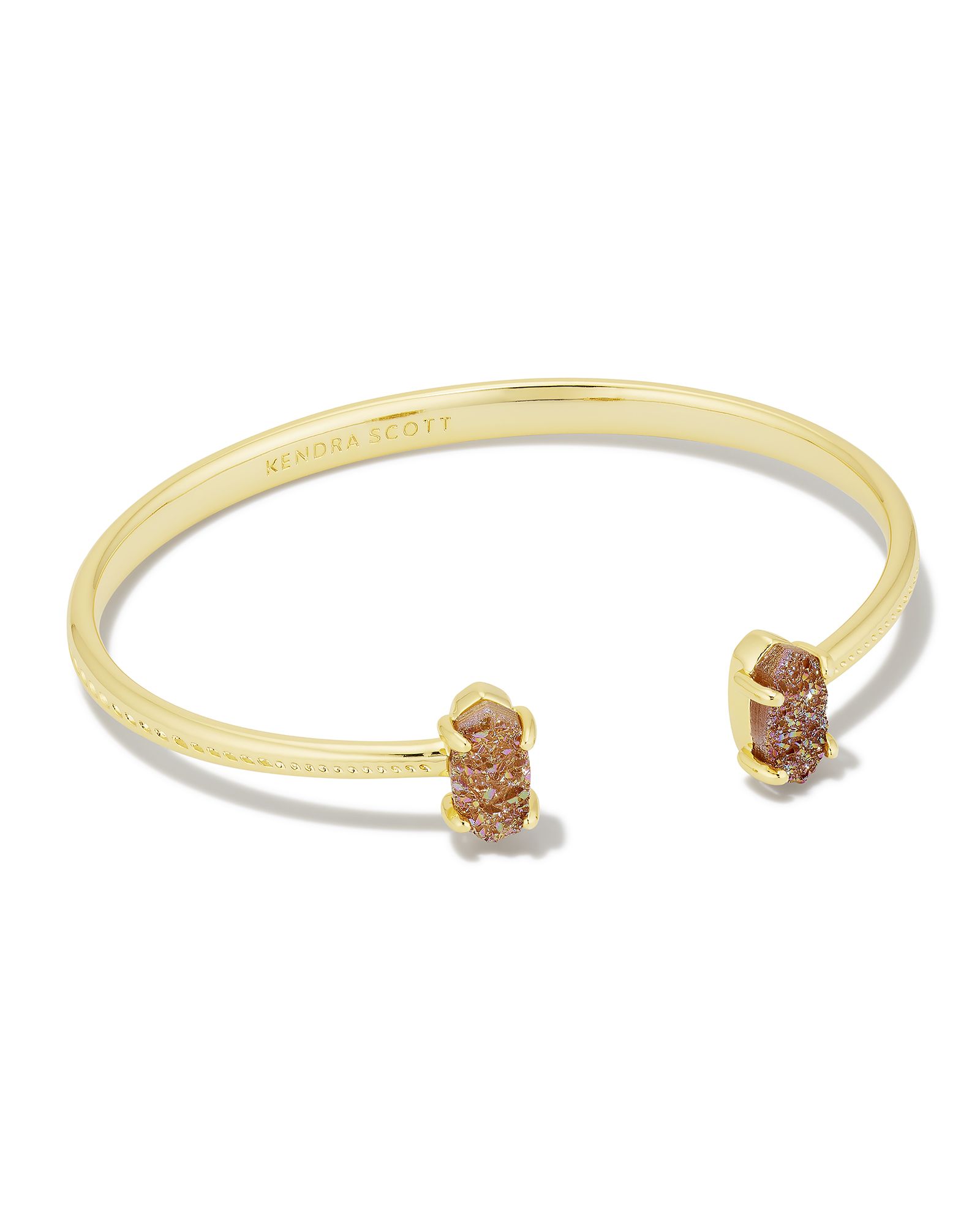 Grayson Gold Stone Cuff Bracelet in Spice Drusy | Kendra Scott