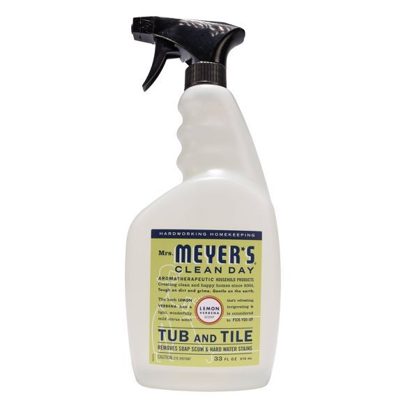 Mrs. Meyer's Lemon Verbena Tub and Tile Spray Cleaner - 33 fl oz | Target