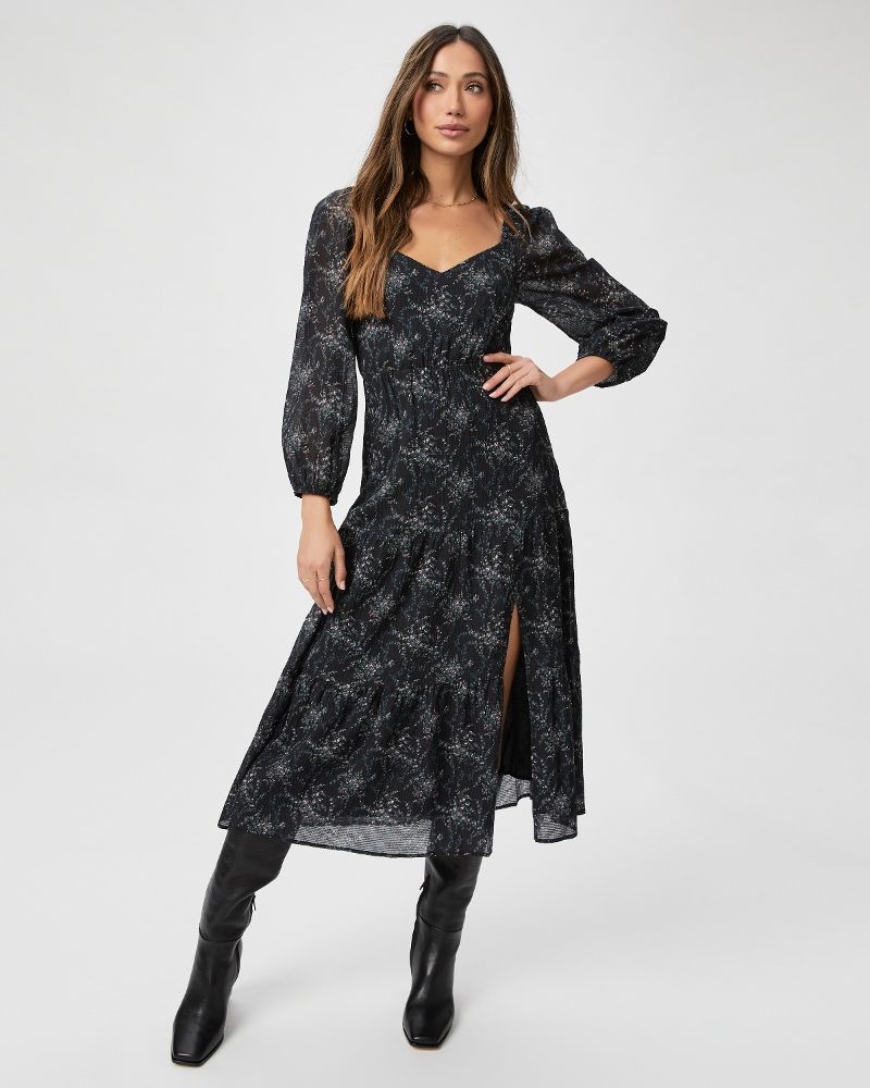 Libra Dress - Black Multi | Paige