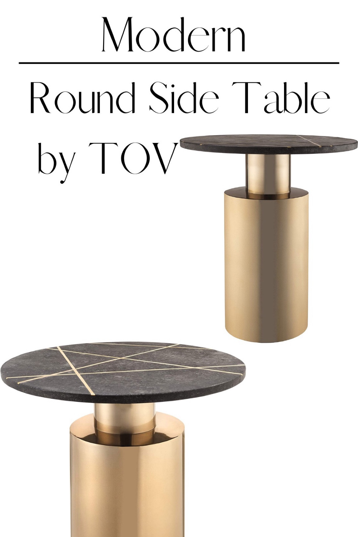 TOV Furniture modern furniture black marble gold side table and table nightstand bedside table living room family room￼

#LTKSeasonal #LTKstyletip #LTKhome