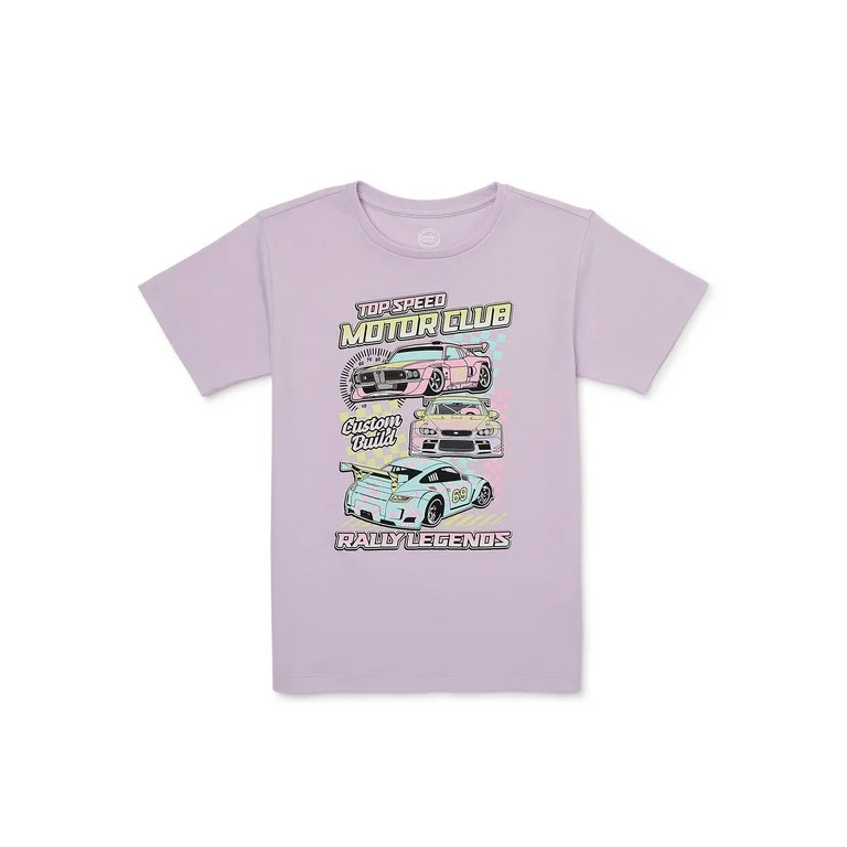 Wonder Nation Girls, Rally Legends, Crew Neck, Short Sleeve, Graphic T-Shirt, Sizes 4-18 | Walmart (US)