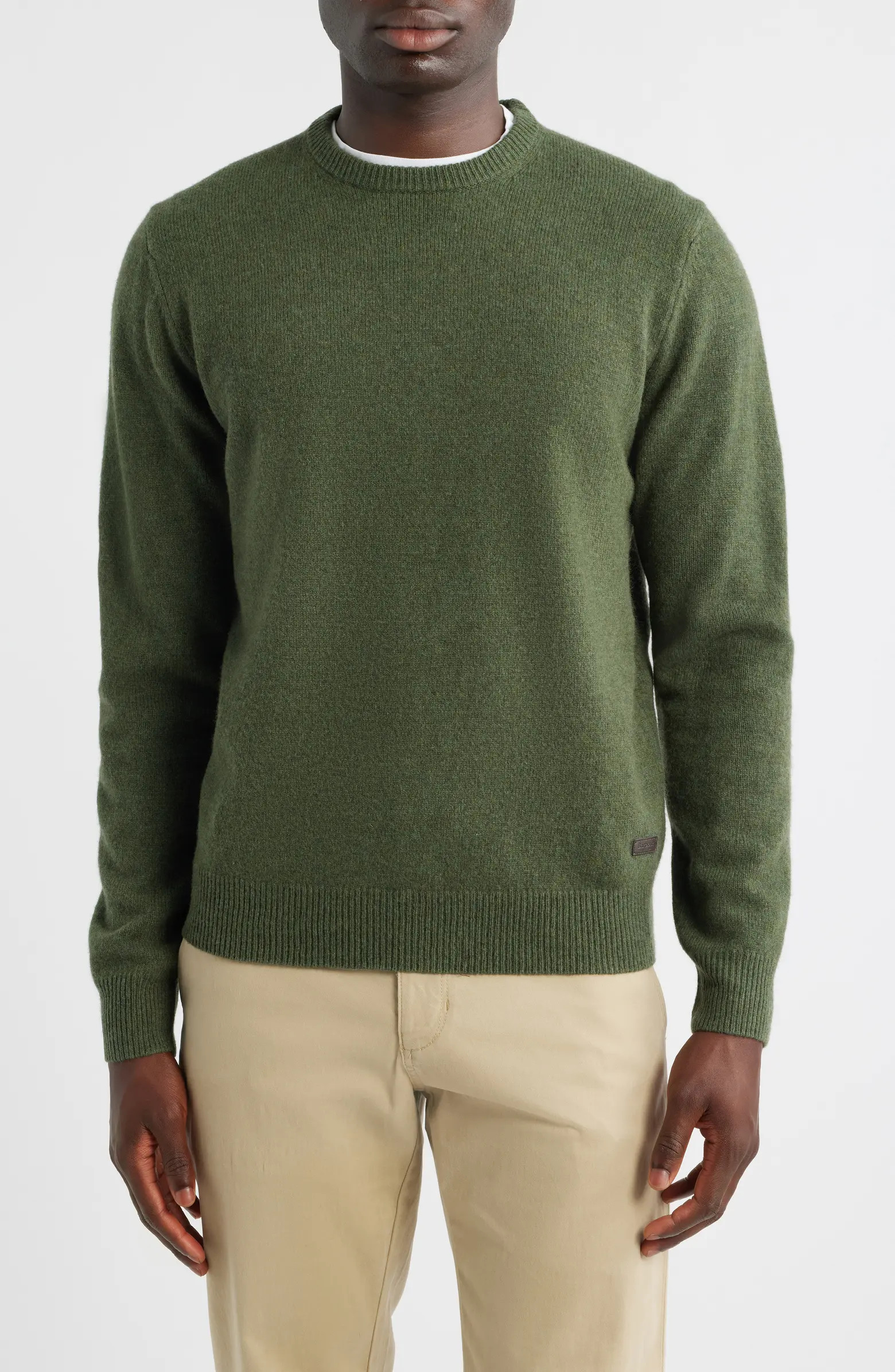 Barbour Essential Patch Wool Crewneck Sweater | Nordstrom | Nordstrom