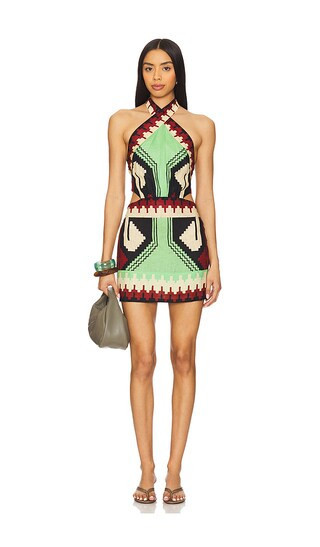 Johanna Ortiz Tide Strength Mini Dress in Rust. - size 4 | Revolve Clothing (Global)