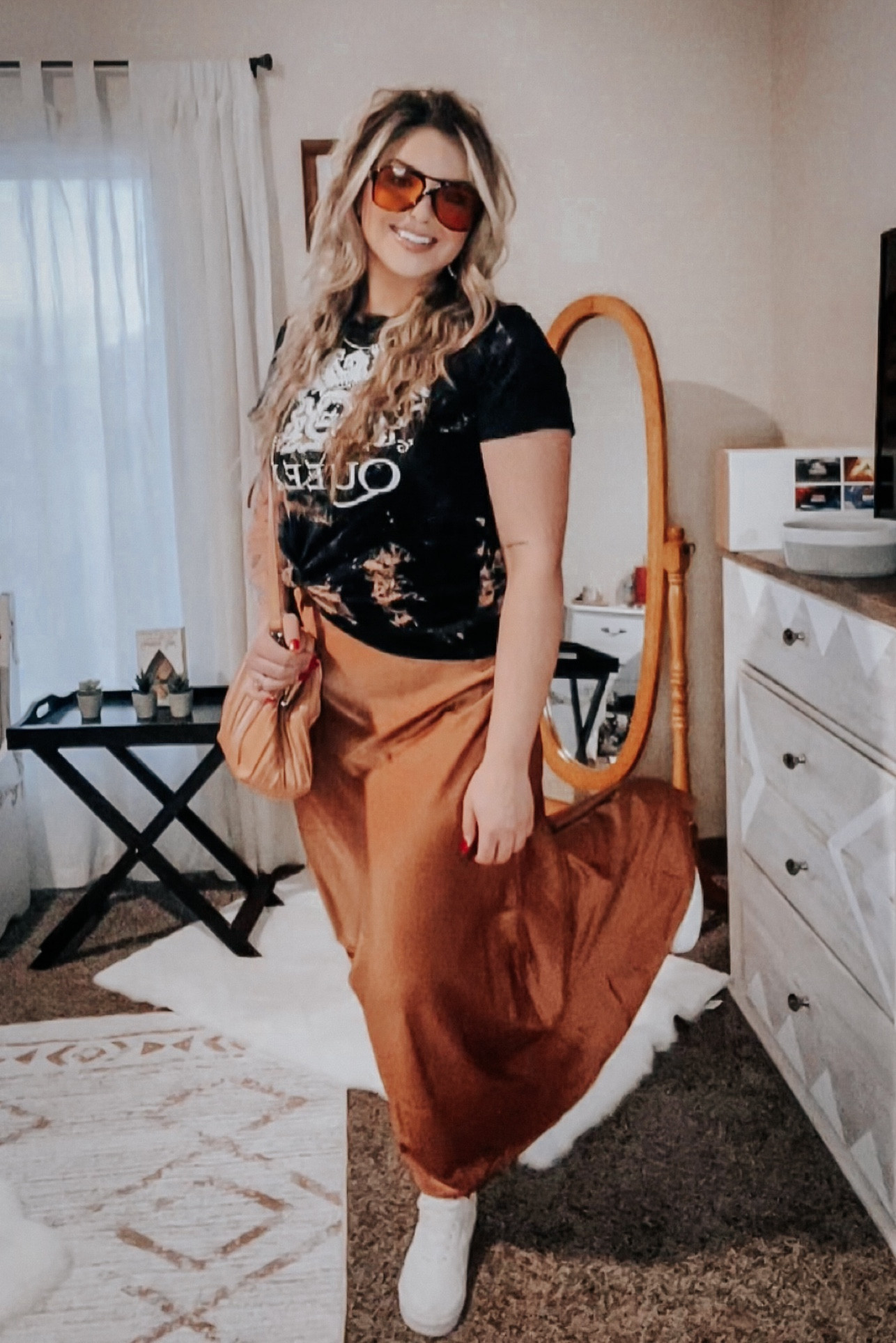 Satin Dress + T-Shirt Outfit ✨

The best way to dress down a satin dress or skirt is with a graphic tee and comfy sneakers! 

#LTKmidsize #LTKstyletip #LTKfindsunder50