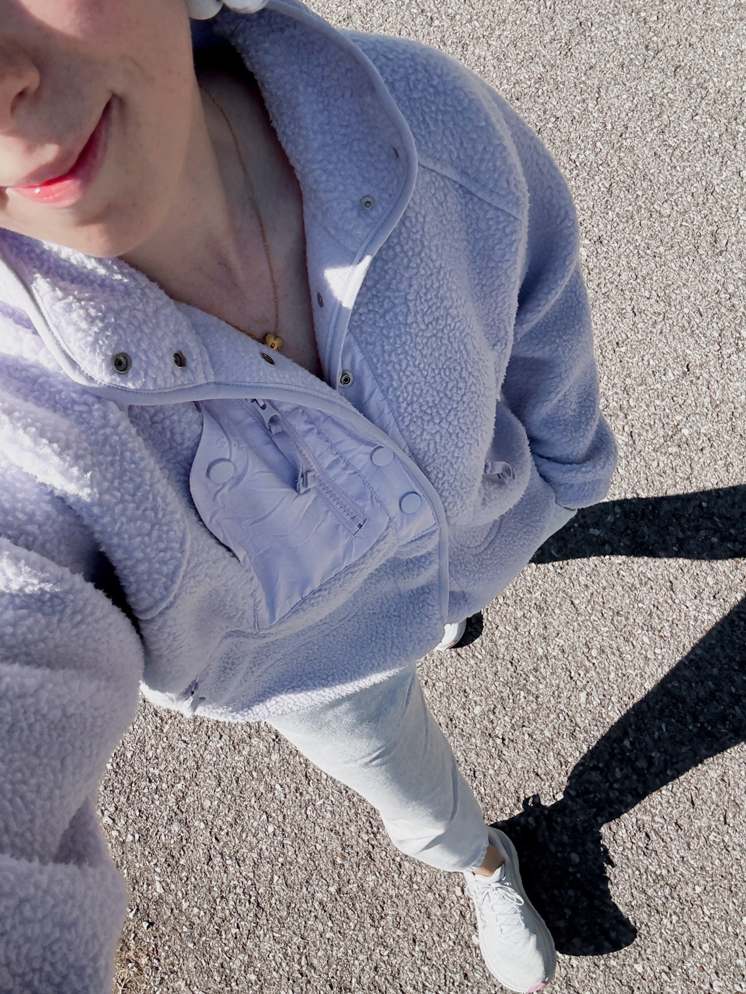 Lavender fleece free people jacket Amazon find by BarbiGia. Lavender purple trend. Fleece snap spring jacket outfit. Spring athletic outfit. Spring walk outfit Tennessee

#LTKFindsUnder50 #LTKSeasonal #LTKActive