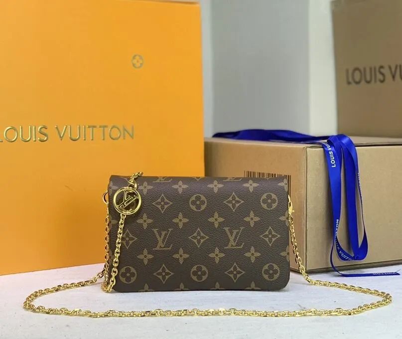 Louis Vuitton M67695 pochette cousin chain bag with Monogram hand bag waist bag size: 20x14x8cm | DHGate