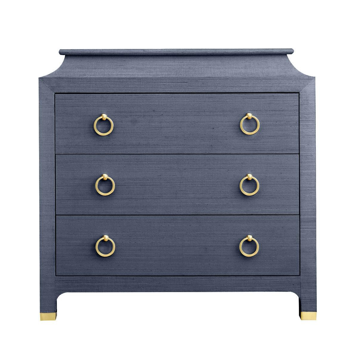 Espionage Chest Petite in Norris Grasscloth | Natural Grasscloth Modern Nightstand | Scout Design Studio