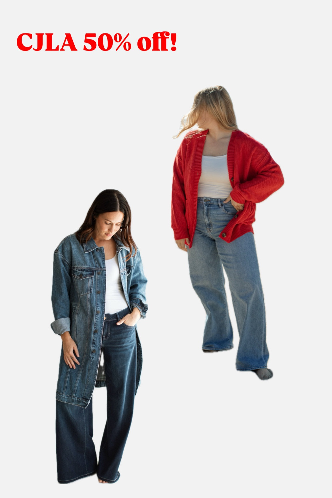 Until 9pm cst only, everything at CJLA is 50% off! Your go to for closet staples you can dress up or down and will wear year after year. 

#LTKMidsize #LTKCyberWeek #LTKSaleAlert