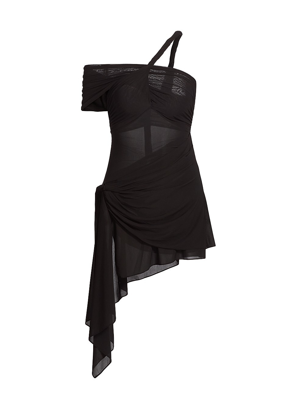 Women's Izel Asymmetric Minidress - Black - Size XS | Saks Fifth Avenue