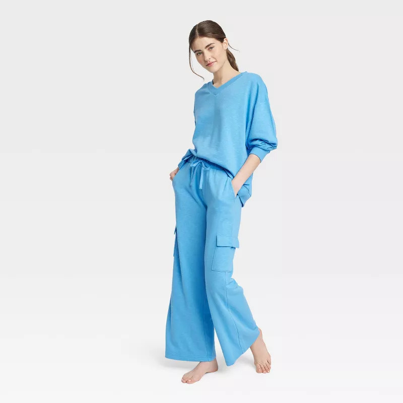 Women's French Terry Wide Leg Lounge Pants - Colsie™ | Target
