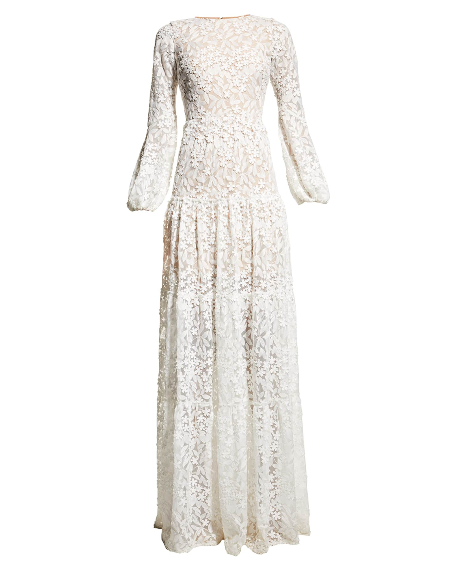 Lyra Tiered Fit-&-Flare Dress | Neiman Marcus