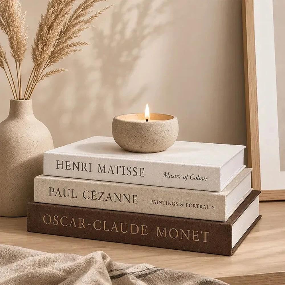Linen Decorative Books Set of 3, Faux Book Boxes Hidden Storage | Amazon (US)