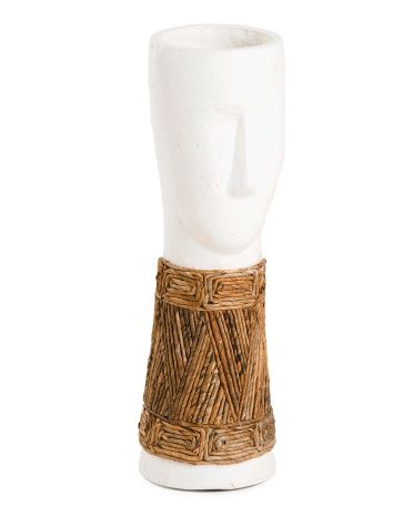 21.5in Oversized Ardel Vase With Banana Leaf Accent | TJ Maxx