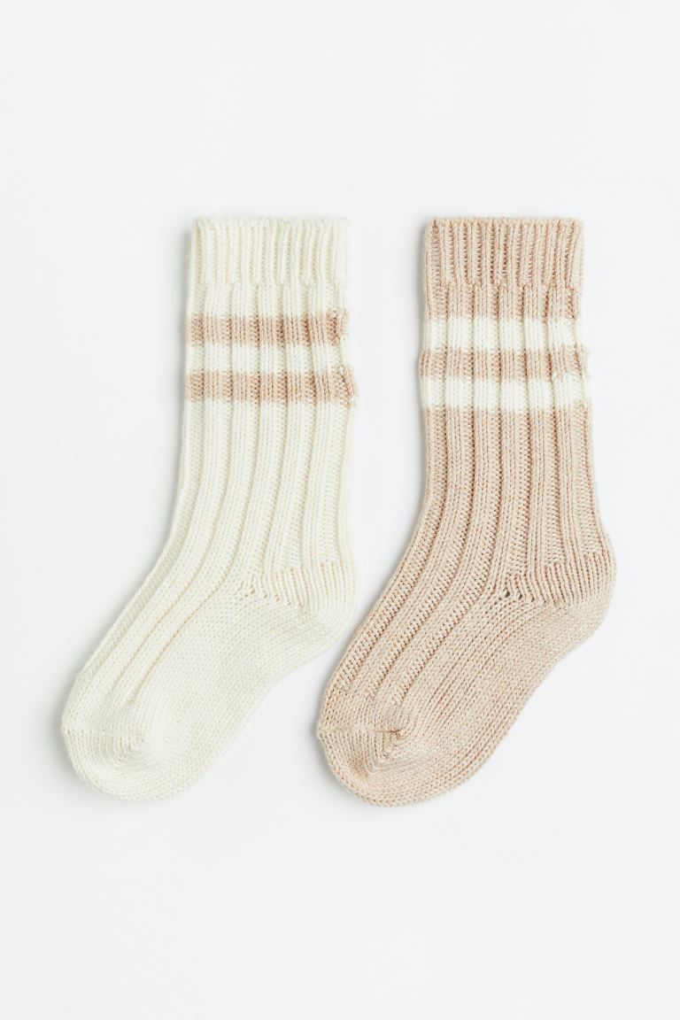 2-pack Knit Socks | H&M (US + CA)